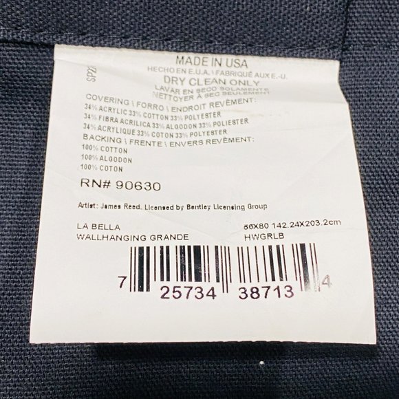 La Bella Tropical Seaside Villa Grande Tapestry Wall Hanging ~ Art James Reed - Picture 2 of 2